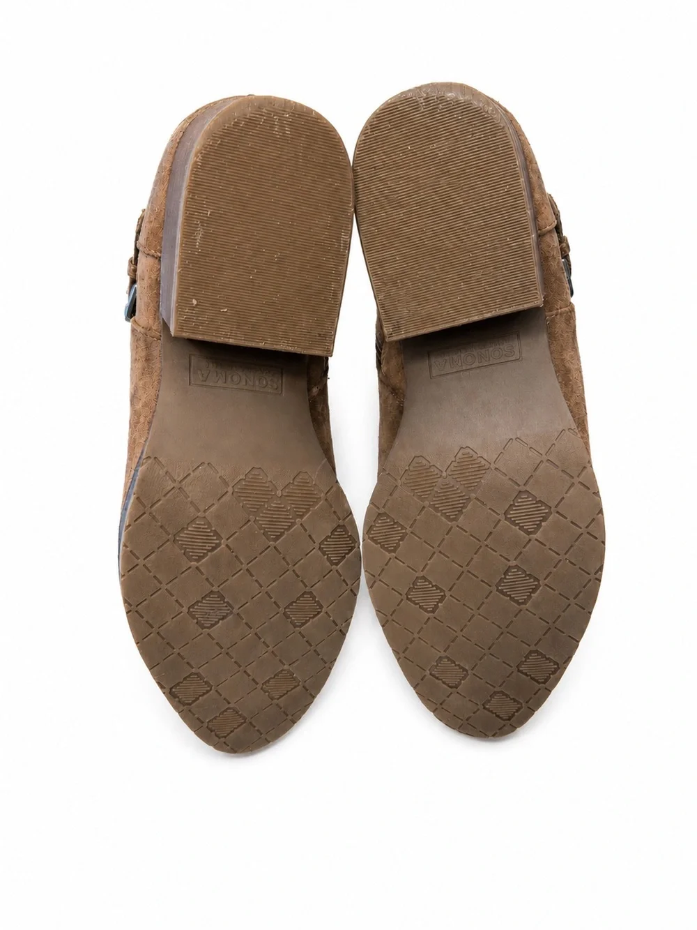 Suede Double-Buckle Ankle Booties - Taupe